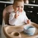 Дитяча еластична силіконова ложечка 6м+ Babyono блакитна фото 3