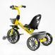 Дитячий триколісний велосипед 12" Best Trike колеса EVA сталева рама світлові та звукові ефекти жовтий фото 2