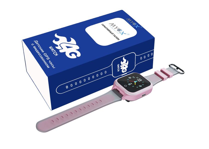 Дитячий водонепроникний GPS годинник MYOX MX-55GW (4G) рожевий з відеодзвінком фото 10