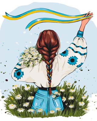 Картина по номерам BrushMe серии Патриот "Украина в цветах ©Alla Berezovska" 40х50см BS53130 фото 1