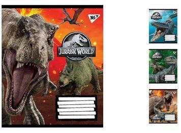 Набір учнівських зошитів Yes Jurassic World. Genetic failure формат А5, 48 арк. в лінійку 10 шт. 765402 фото 1