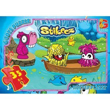 Пазлы G-Toys "Stikeez" 35 элементов + постер 21 х 30 см ST006 фото 1