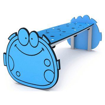 Тематична лавочка для дитячого майданчика Kidigo Emoji 113x50x53см фото 1