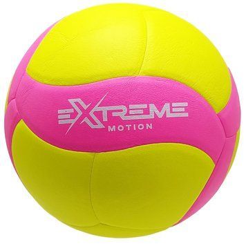 Волейбольний м'яч №5 Extreme Motion PU діаметр 21 см рожевий фото 1