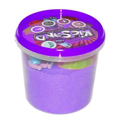Кинетический песок Danko Toys KidSand в ведре 1000 г фиолетовый KS-01-01 фото 1