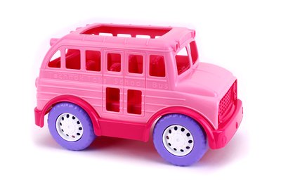 Іграшковий шкільний автобус ТехноК 27 см рожевий 7129 фото 1