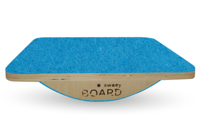 Дерев'яна дошка балансувальна по Більгоу без розмітки SwaeyBoard блакитна до 150 кг фото 1