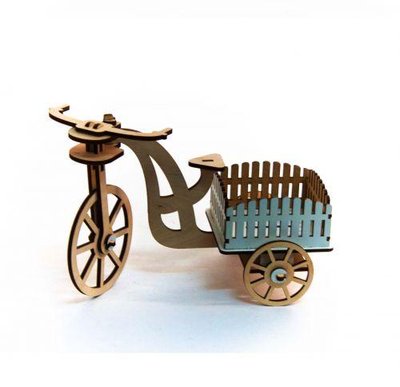 Ляльковий дерев'яний велосипед BigEcoToys 22 см фото 1