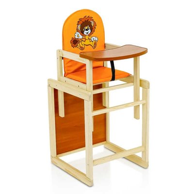 Детский стульчик для кормления - трансформер Мася Лев оранжевый фото 1