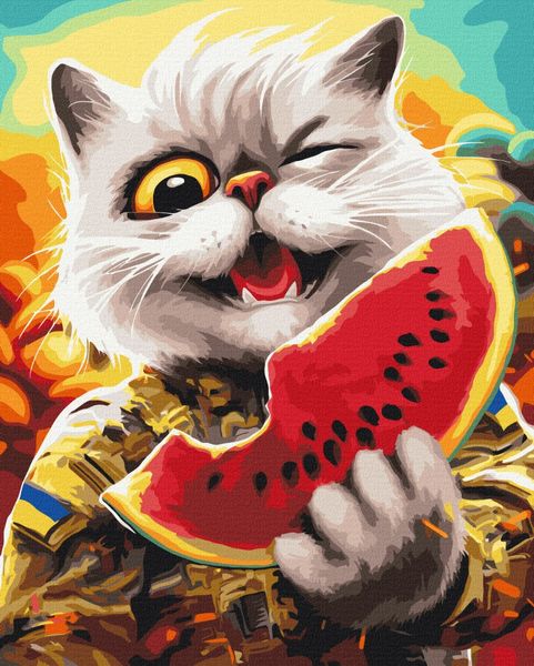 Картина за номерами BrushMe серії Патріот "Котик у Херсоні" ©Маріанна Пащук 40х50см BS53410 фото 1