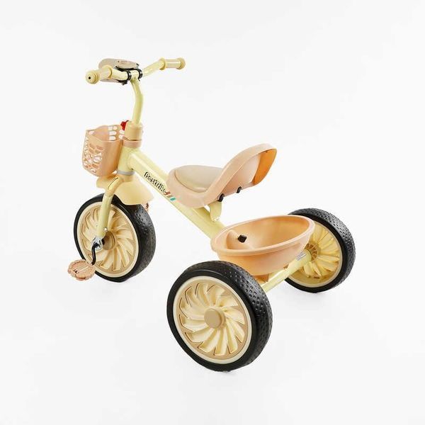 Детский трехколесный велосипед 10" Best Trike колеса EVA стальная рама световые и звуковые эффекты бежевый укр BS-33260 фото 3
