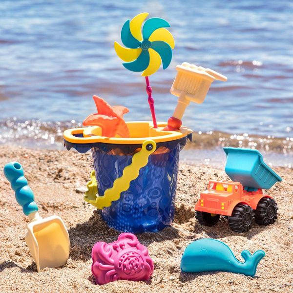 Большой набор для игры с песком и водой Ведерко "Море" (9 предметов) BX1330Z фото 6