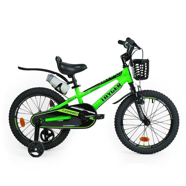 Велосипед дитячий двоколісний 18" CORSO Tayger алюмінієва рама доп колеса зелений TG-14763 фото 3