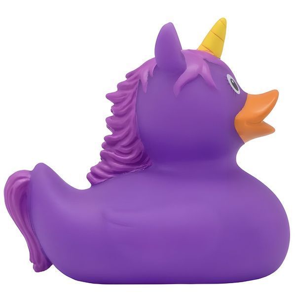 Стильна тематична гумова качечка FunnyDucks "Єдиноріг фіолетовий" L2090 фото 2