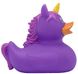 Стильна тематична гумова качечка FunnyDucks "Єдиноріг фіолетовий" L2090 фото 2