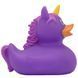 Стильна тематична гумова качечка FunnyDucks "Єдиноріг фіолетовий" L2090 фото 2