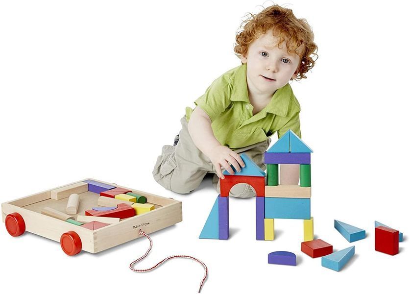 Набор деревянных блоков на тележке Melissa&Doug MD14209 фото 3