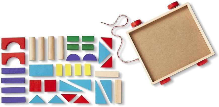 Набор деревянных блоков на тележке Melissa&Doug MD14209 фото 4