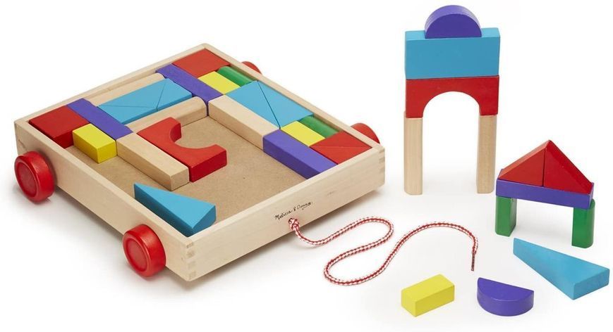 Набор деревянных блоков на тележке Melissa&Doug MD14209 фото 2