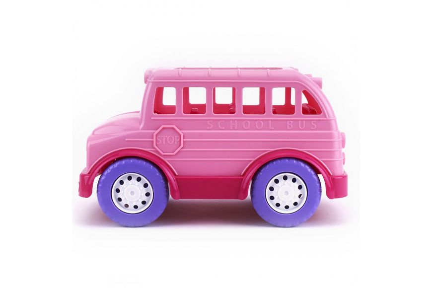 Игрушечный школьный автобус ТехноК 27 см розовый 7129 фото 3