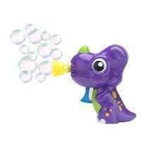 Генератор мильних бульбашок механічний Bubble Fun Дино фіолетовий фото 2