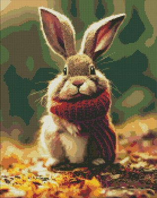 Алмазна мозаїка Ідейка "Маленький кролик у лісі" 40х50см AMO7355 фото 1