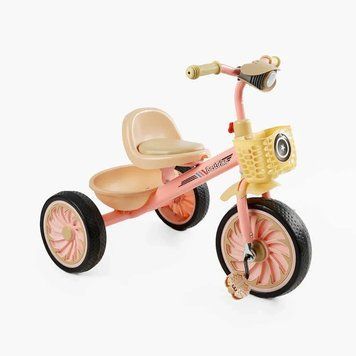 Детский трехколесный велосипед 10" Best Trike колеса EVA стальная рама световые и звуковые эффекты розовый укр BS-34944 фото 1