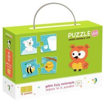 Игра-ассоциация DoDo "Зверята и их домики" 24 элемента (укр) 300117 фото 1