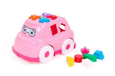 Розвиваючий дитячий сортер ТехноК Автобус рожевий 5903 фото 1