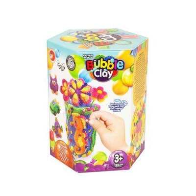 Набір шарикового пластиліну Danko Toys Bubble Clay з заготовкою вази для оформлення (рос) BBC-V-02 фото 1