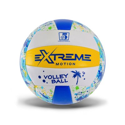 Волейбольний м'яч №5 Extreme Motion PVC діаметр 21 см блакитний VB24513 фото 1