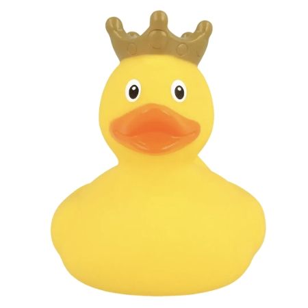 Стильна тематична гумова качечка FunnyDucks "Жовта в короні (Качиний Король)" L1925 фото 5