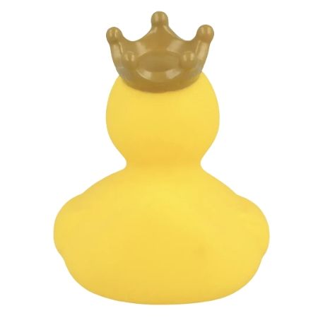 Стильная тематическая резиновая уточка FunnyDucks "Желтая в короне (Утиный Король)" L1925 фото 3