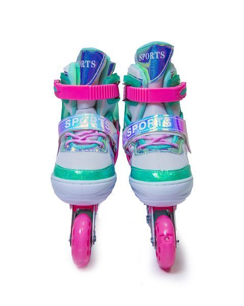 Детские раздвижные ролики 29-33 Scale Sports Mermaid подсветка колес бирюзовый фото 3