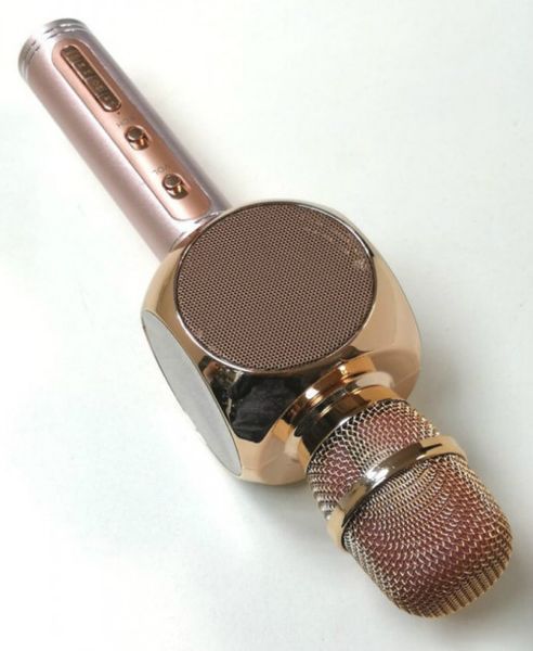 Беспроводной bluetooth караоке микрофон с колонкой (Rose Gold) SU-YOSD YS-63 фото 5