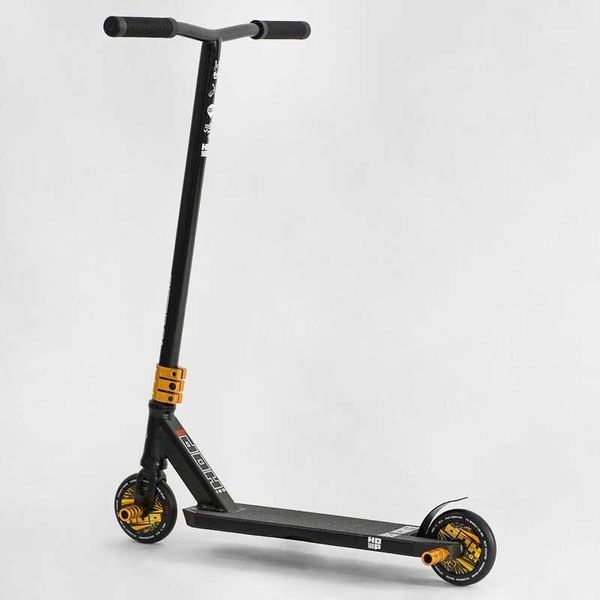 Трюковый самокат Best Scooter HOP HIC-система, пеги, колёса 120 мм золотой фото 3