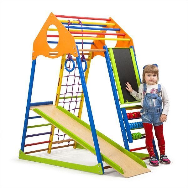 Домашний спортивный уголок для детей SportBaby KindWood Color Plus фото 8