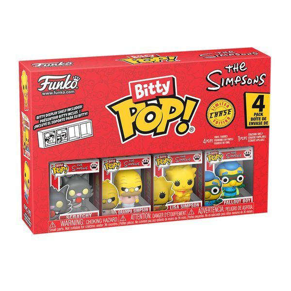 Набор фигурок BITTY POP! Симпсоны Царапка 4 фигурки 2,5 см с полкой 85710 фото 3