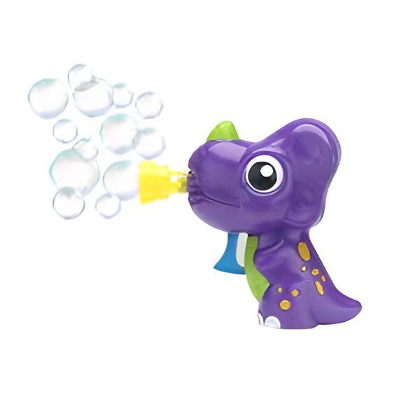 Генератор мильних бульбашок механічний Bubble Fun Дино фіолетовий фото 2
