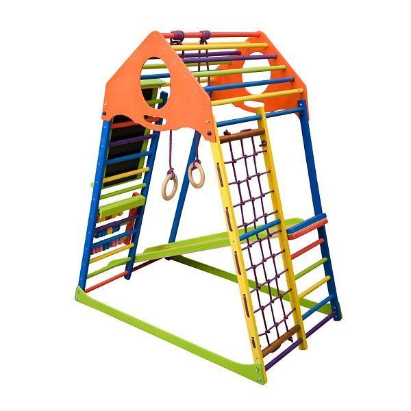 Домашний спортивный уголок для детей SportBaby KindWood Color Plus фото 2