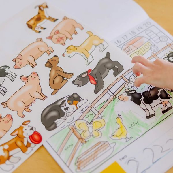 Альбом раскрасок "Цифры" Melissa & Doug 20 листов формата 36х28 см и 230 наклеек MD8566 фото 7