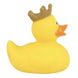 Стильна тематична гумова качечка FunnyDucks "Жовта в короні (Качиний Король)" L1925 фото 2