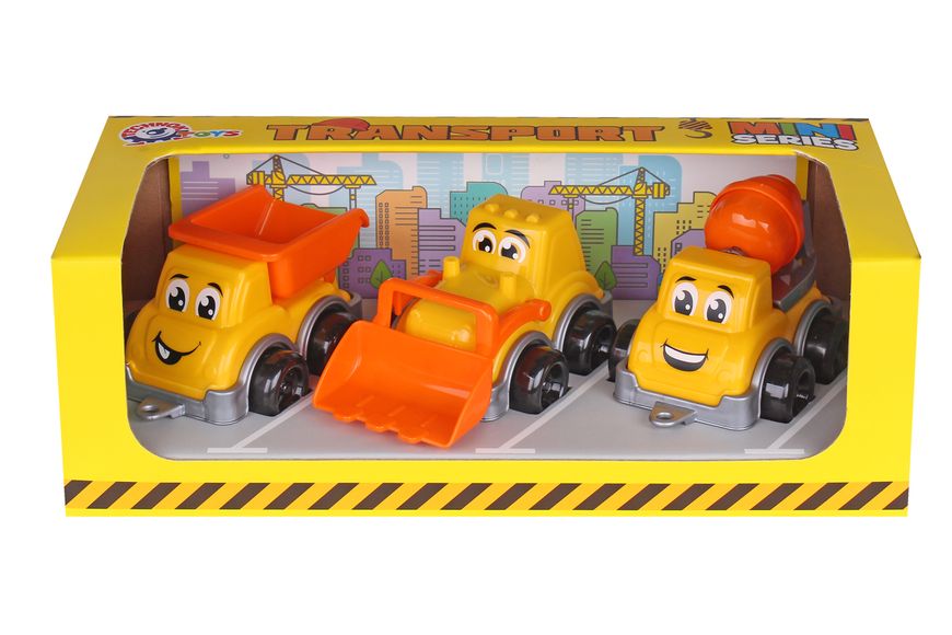 Набір іграшкового міні транспорту ТехноК "Спецтехніка" жовтий 6160 фото 2