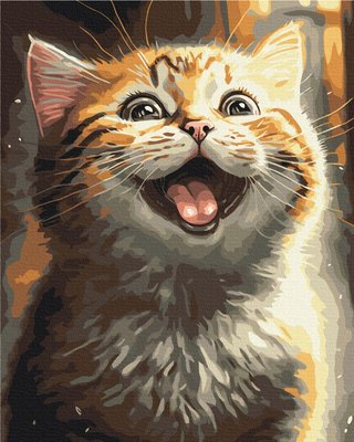 Картина за номерами BrushMe серії Патріот "Натхненний котик © Маріанна Пащук" 40х50см BS53803 фото 1