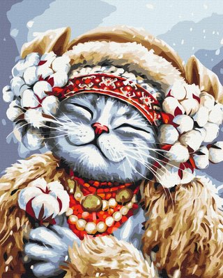 Картина по номерам BrushMe серии Патриот "Кошка Зима ©Марианна Пащук" 40х50см BS53412 фото 1