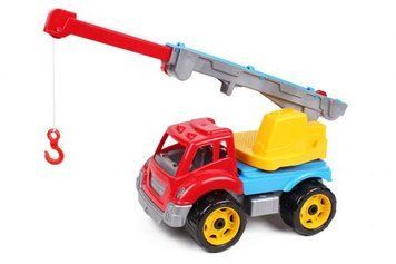 Игрушечный автокран ТехноК 32 см красный 4562 фото 1