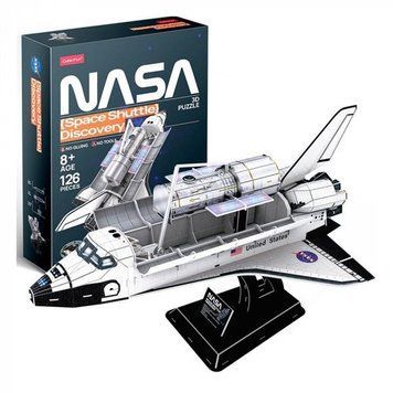 3D пазл об'ємний Cubic Fun NASA Космічний шатл Дискавері 126 елементів DS1057h фото 1