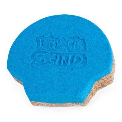 Двоколірний кінетичний пісок для дитячої творчості Kinetic Sand "Ракушка" блакитна 127 г фото 2