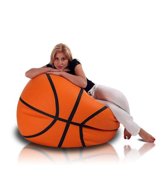 Безкаркасний пуф - мішок Tia 90 х 90 см Баскетбольний м'яч L Оксфорд фото 3