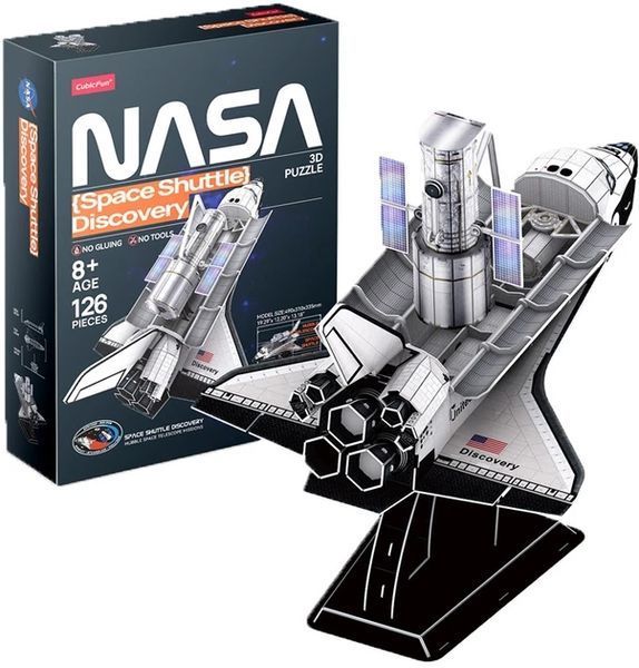 3D пазл об'ємний Cubic Fun NASA Космічний шатл Дискавері 126 елементів DS1057h фото 3